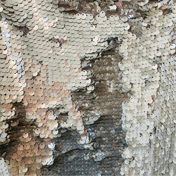 Lulus Top of the Hour Silver Sequin Mini Dress The Eras Tour Size Medium - Picture 10 of 10